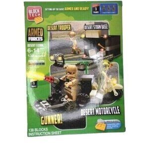 Block Tech Armed Forces Desert Storm Building Blocks Set New